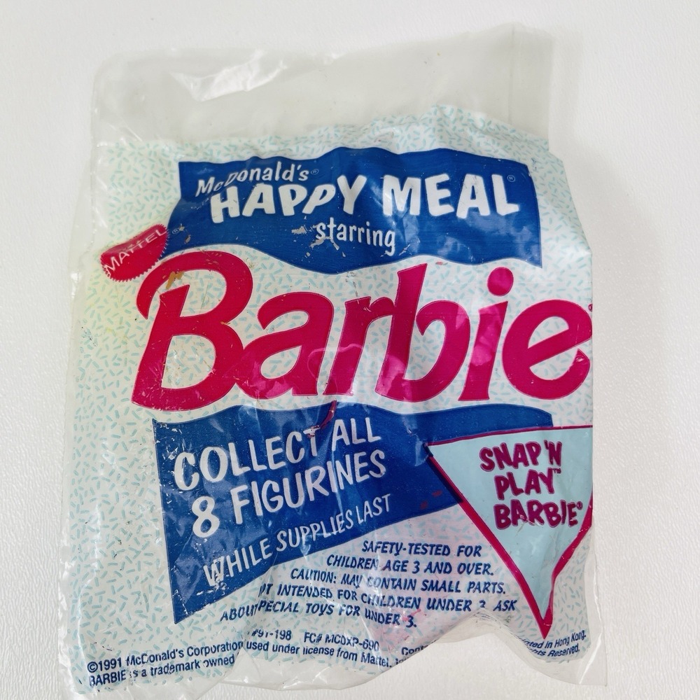 McDonalds‎ Barbie Snap N Play Figurine Mattel  1991 Blond